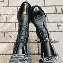 Zuriel Women's Boots – Elegant High Boots with Heel & Laces in Premium Leather