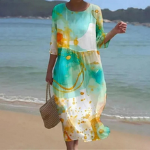 Alora Elegant Women's Robe – Floral Print, Mid-length Sleeves & Flattering Cut