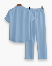 Josh Men's Summer Set – Short Sleeve Shirt & Lightweight Casual Pants