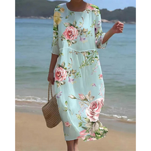 Alora Elegant Women's Robe – Floral Print, Mid-length Sleeves & Flattering Cut