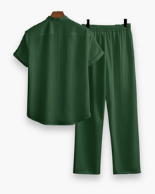 Josh Men's Summer Set – Short Sleeve Shirt & Lightweight Casual Pants