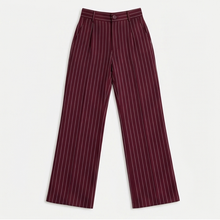 Solène High-Waisted Striped Wide-Leg Trousers for Effortless Polish