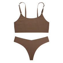 Women's Seamless Ice Silk Lingerie Set