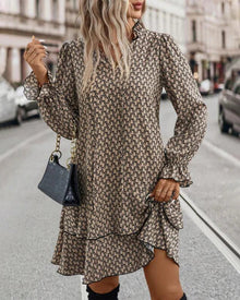 Robe Femme Stella – Elegant Long Sleeve Dress with Casual Fit and Timeless Style
