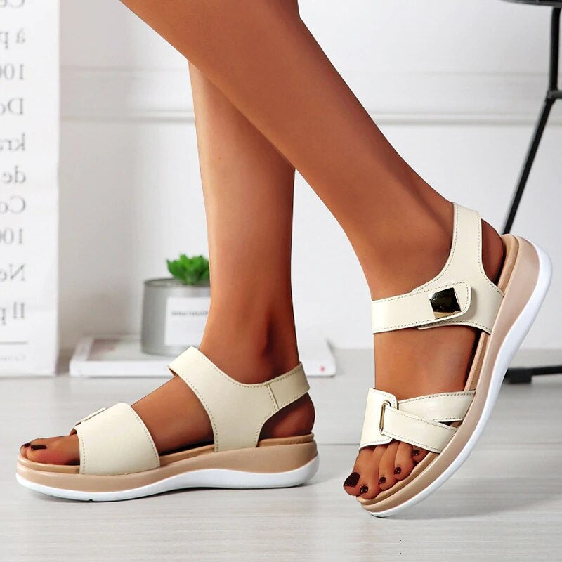 Sandales Femme Grace – Comfortable Sandals with Adjustable Buckle & Supportive Sole
