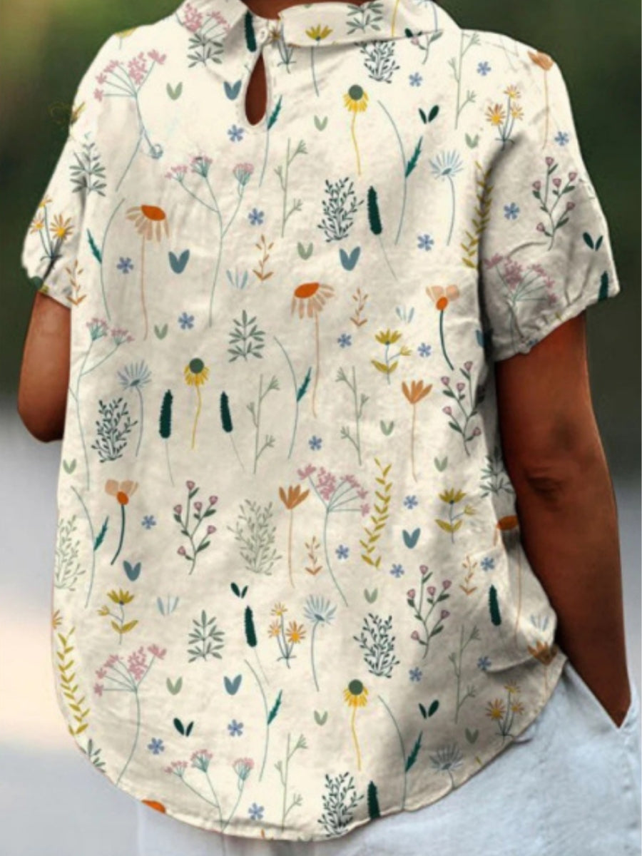 Alina Blouse Femme – Lightweight Blouse with Wildflower Print & Casual Summer Cut