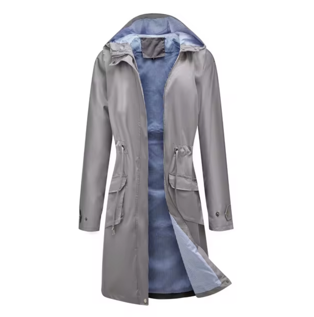 Adelaide Women's Coat – Long Waterproof Jacket with Hood & Breathable Feminine Cut