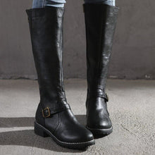 Megan Women's High Boots – Comfortable Block Heel & Elegant Round Toe