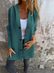 Kathryn Vest Long Hooded – Light & Stylish, Perfect for Mid-Season Women