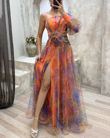 Eunice Long Evening Dress Woman – Elegant Maxi Dress in Lightweight Fabric for Summer