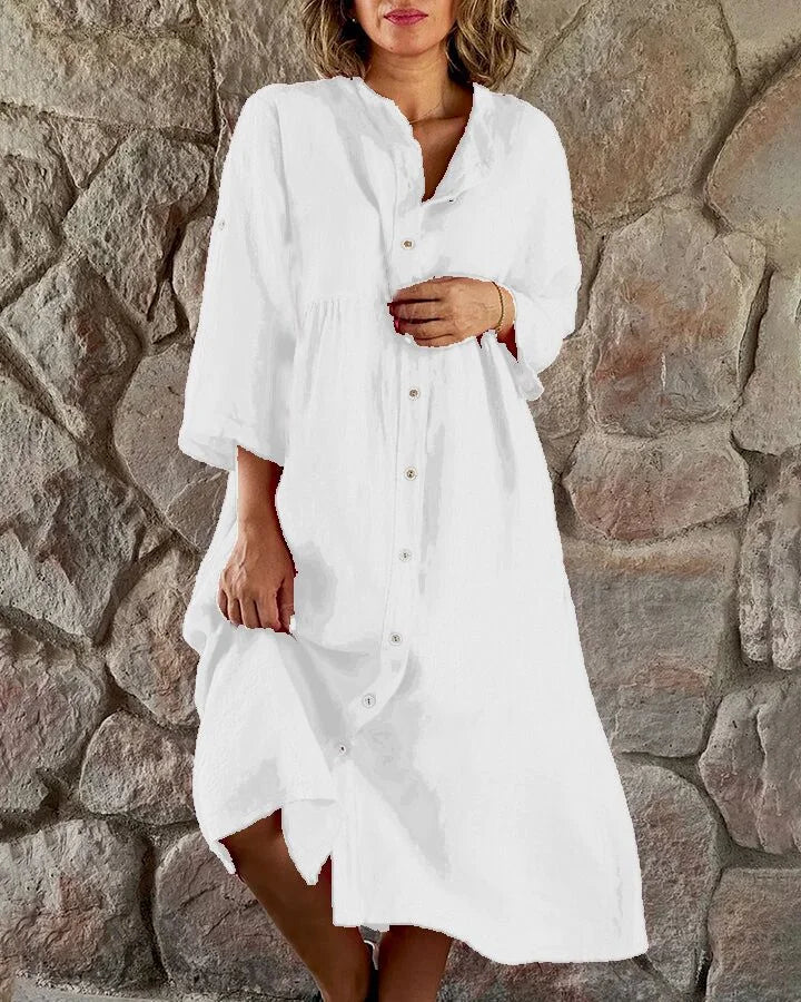Alya Robe Chemise Woman – Fluid & Elegant for Summer, Office or Casual Outings