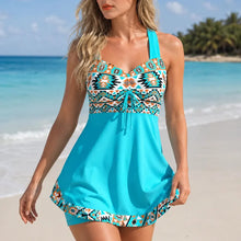 Marelle – Skirted Swim Dress with Built-In Shorts, Ruched Tummy Control