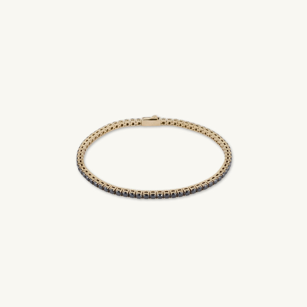 3mm Black Tennis Chain Unisex Bracelet