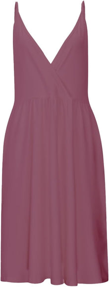 Chloe Women's Dress – Satin Mini Dress with V-Neck, Thin Straps, Pockets, Elegant Evening Wear