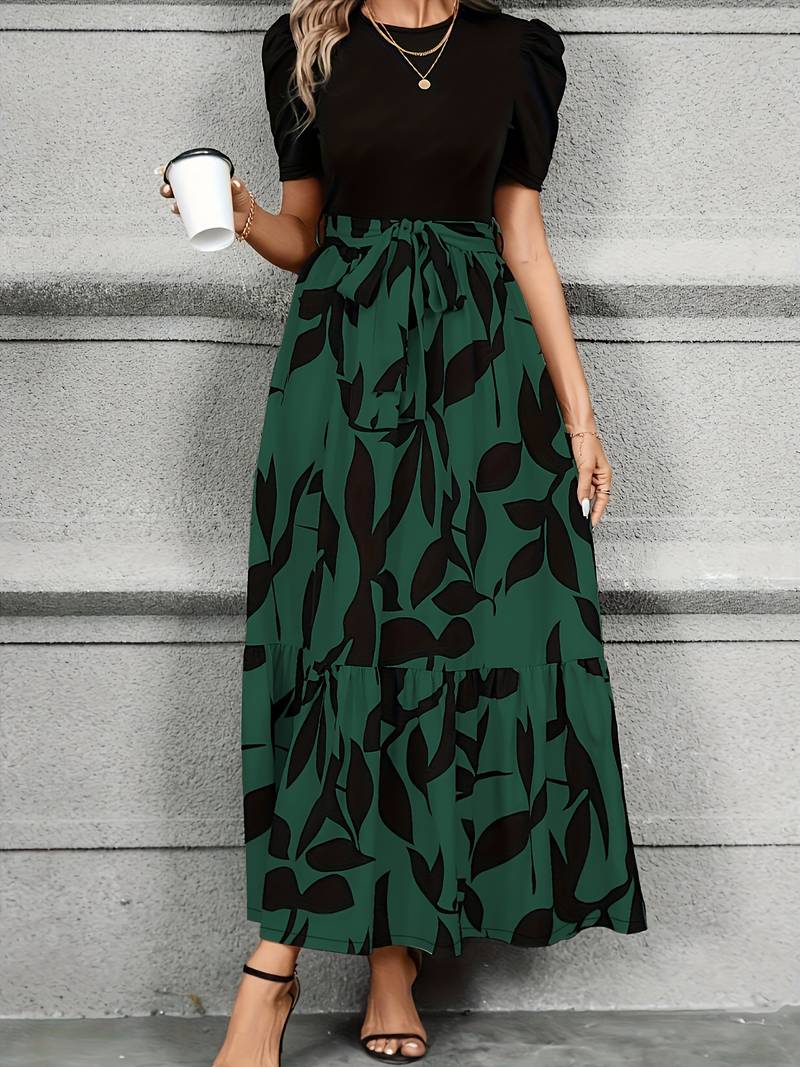 Lulu Floral Dress Woman – Round Neck & Floral Print Ideal Spring-Summer