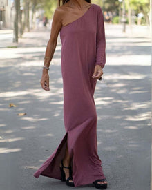 Misty Robe Bohemian Woman – Asymmetric Cut One Shoulder & Lightweight Wrinkle-Resistant Fabric