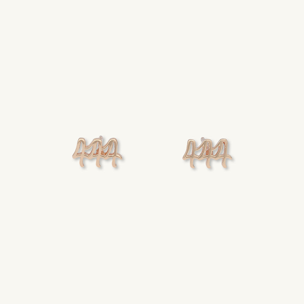 444 Angel Number Earrings