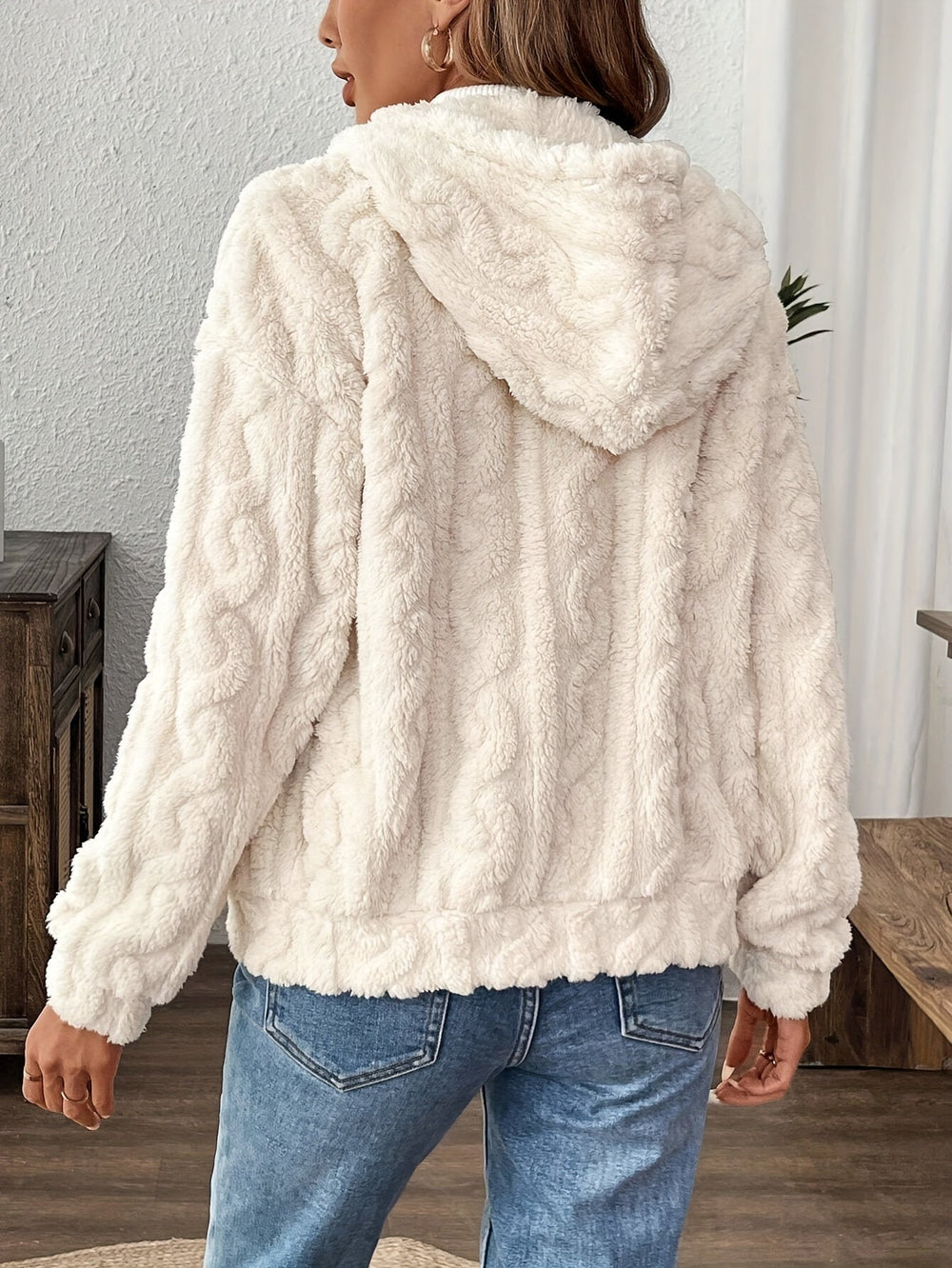Francesca Women's Jacket – Zipped Hoodie Jacket in Soft & Warm Fleece for Autumn/Winter