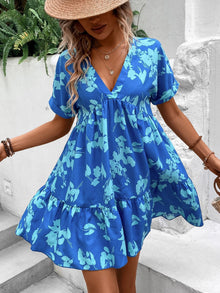Aurora Summer Dress Woman – Light Dress with Bat Sleeves, Ruffles & Comfortable Fit