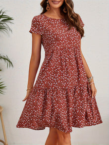 Katie Summer Dress Woman – Light Floral Dress in Polyester with Comfortable Fit