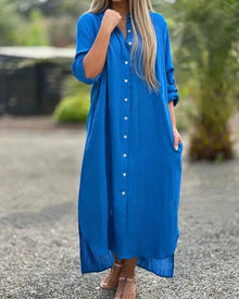 Bianca Robe Chemise Woman – Soft Italian Cotton with Classic Collar & Relaxed Fit