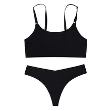 Women's Seamless Ice Silk Lingerie Set