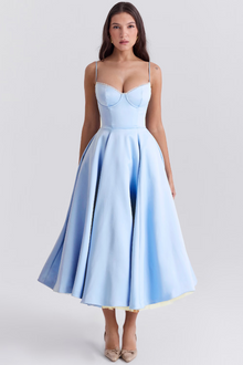 Dawn Robe Midi Femme – Elegant Tulle Dress with Adjustable Straps & Comfortable Fit