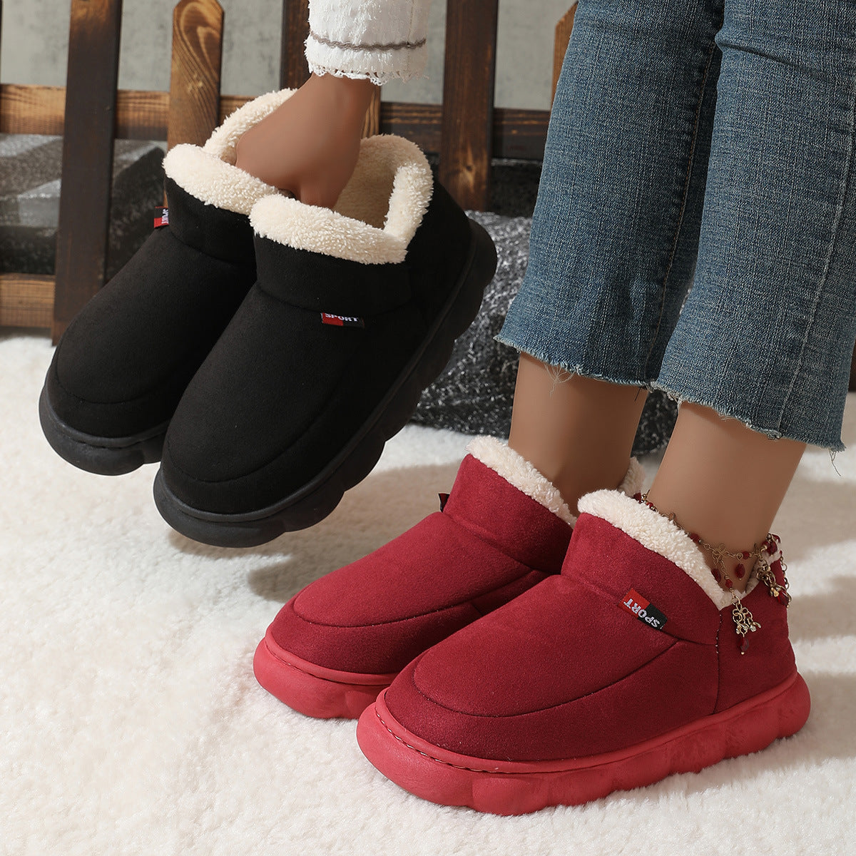 Rebecca – Plush Platform Sneakers for Women – Soft and Warm Winter Shoes with Comfortable Lining