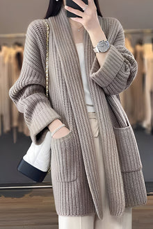 Esther – Long Open Gilet for Women – Soft and Elegant Knit with Fluid Cut for Daily and Casual Outfits