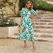 Fenna Bohemian Dress Woman – Elegant Long Dress with Floral Print and Fluid Cut