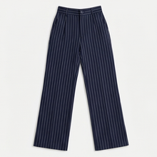 Solène High-Waisted Striped Wide-Leg Trousers for Effortless Polish