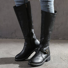 Megan Women's High Boots – Comfortable Block Heel & Elegant Round Toe