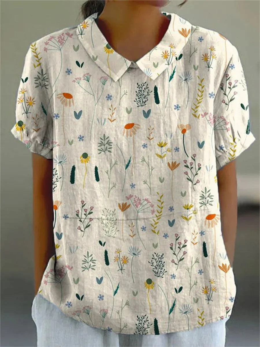 Alina Blouse Femme – Lightweight Blouse with Wildflower Print & Casual Summer Cut
