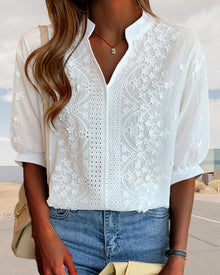 Emelia Blouse Femme – Elegant Top with Puff Sleeves & Comfortable Fit