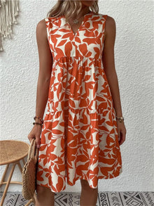 Elenya Summer Dress Woman – Lightweight Flared Dress with Floral Print in Breathable Blended Cotton