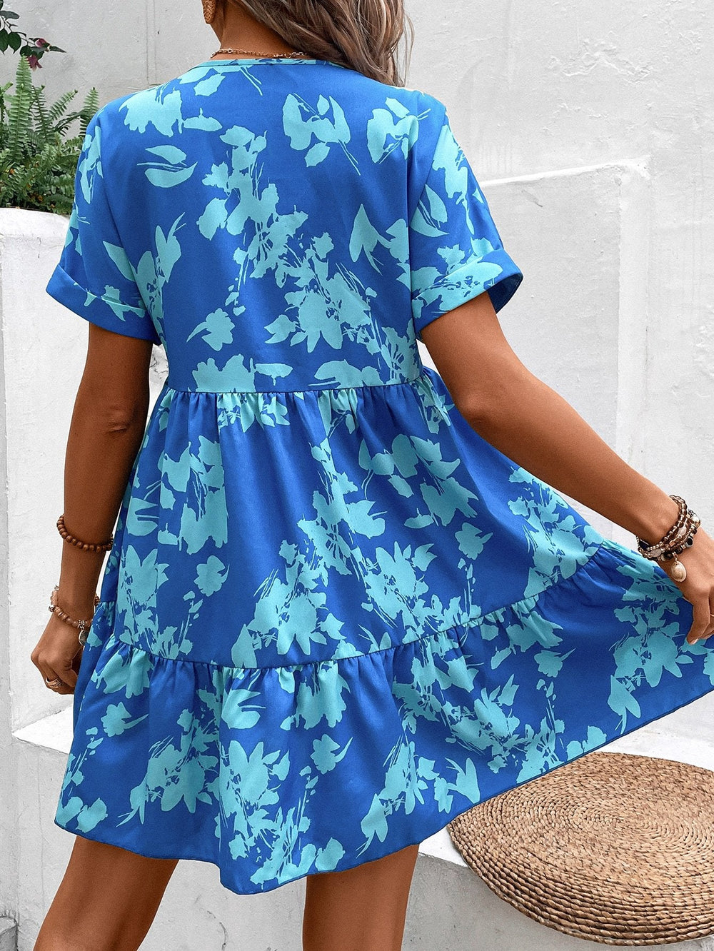 Aurora Summer Dress Woman – Light Dress with Bat Sleeves, Ruffles & Comfortable Fit