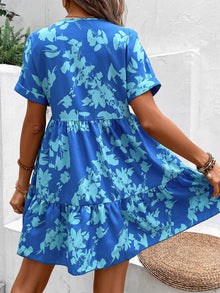 Aurora Summer Dress Woman – Light Dress with Bat Sleeves, Ruffles & Comfortable Fit