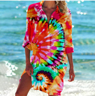 Ophelia Women's Beach Tunic – Flowing Summer Dress for Holidays & Leisure