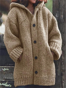 Lylia Long Vest for Women – Soft Knit with Hood & Elegant Comfortable Style