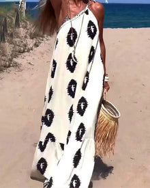 Sienna Long Dress Woman – Chic Asymmetric Cut & Light Fabric Ideal for Summer