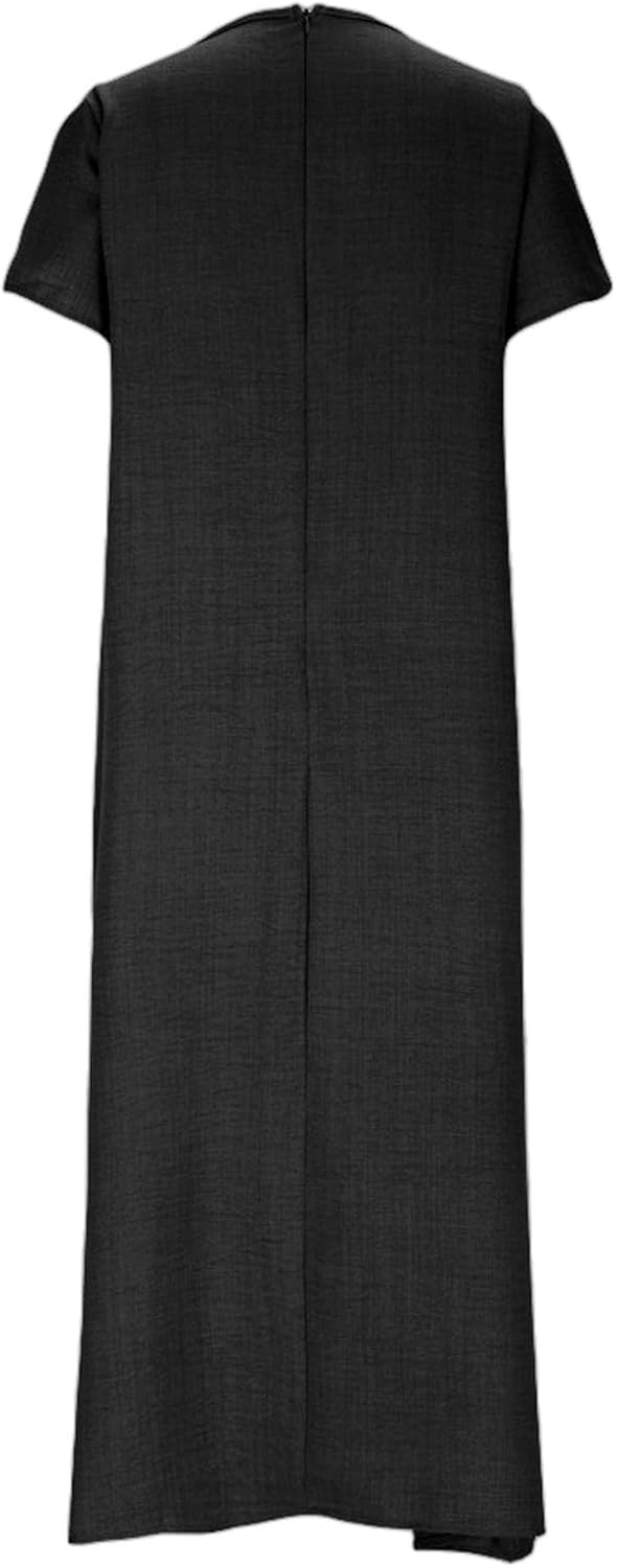Laura Women's Dress – Long Linen Dress V-Neck Fluid Cut Bohemian Comfortable Summer
