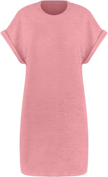 Chloé Women's Dress – Mini Dress with Round Neck, High Waist, Short Sleeves, and Pockets