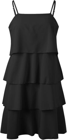 Camille Women's Dress – Maxi Dress with Ruffles, V-Neck, Sleeveless, Pleated Chiffon, Summer