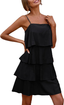 Camille Women's Dress – Maxi Dress with Ruffles, V-Neck, Sleeveless, Pleated Chiffon, Summer