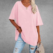 Ninon Oversize T-shirt Woman – Comfortable V-neck design & lightweight and breathable fabric