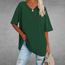 Ninon Oversize T-shirt Woman – Comfortable V-neck design & lightweight and breathable fabric