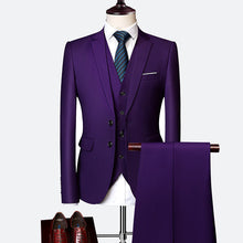 David Men's Costume – Elegant 3-Piece Suit, Breathable & Comfortable for Weddings & Business