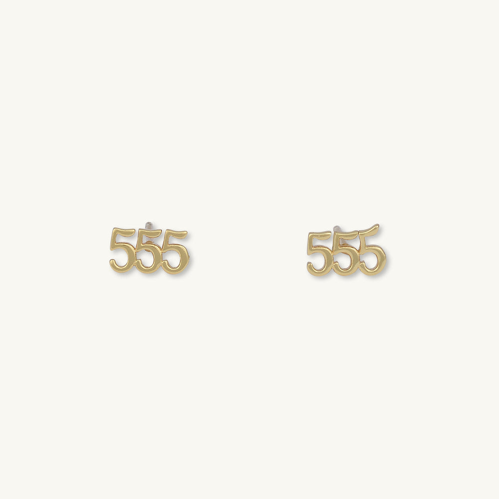 555 Angel Number Earrings