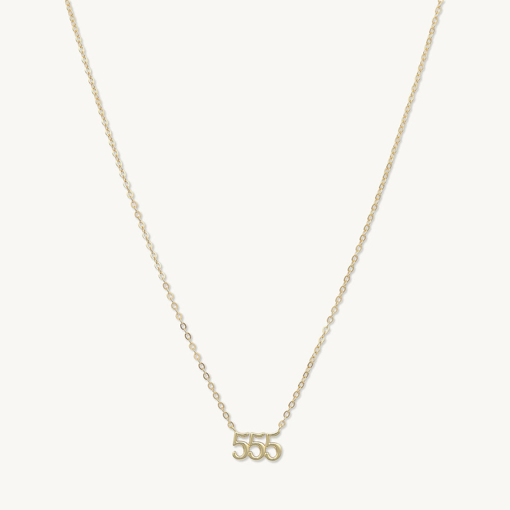 555 Angel Number Pendant Necklace