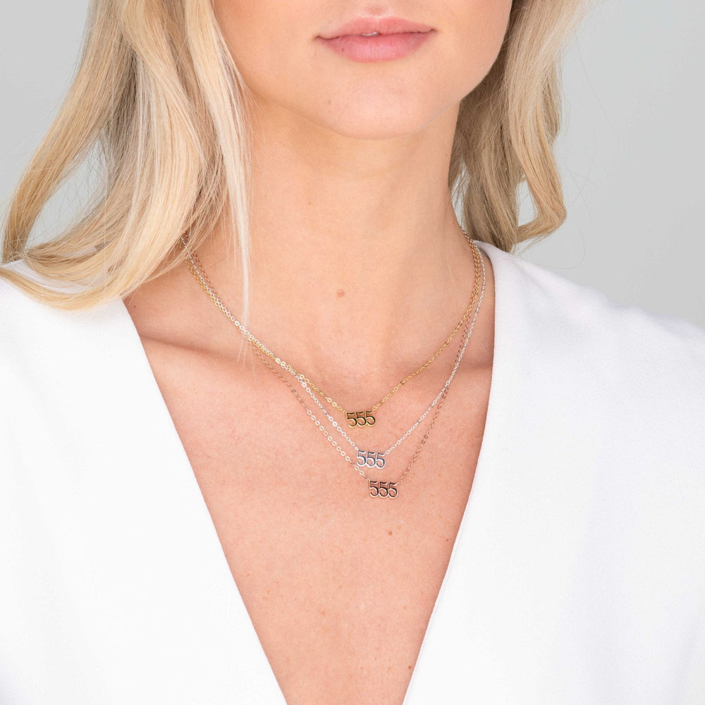 555 Angel Number Pendant Necklace